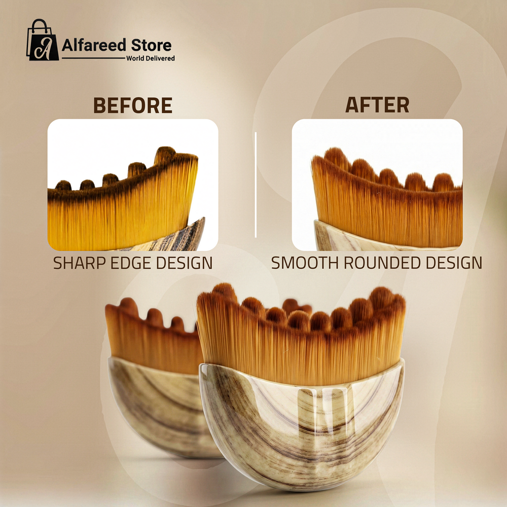 Before and after: smooth rounded bristle design